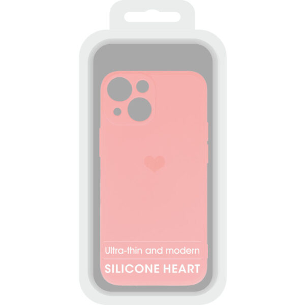 Vennus Silicone Heart Case do Iphone 14 Plus wzór 1 różowy - obrazek 6