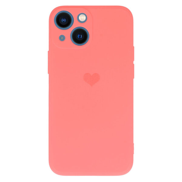 Vennus Silicone Heart Case do Iphone 14 Plus wzór 1 koralowy - obrazek 2