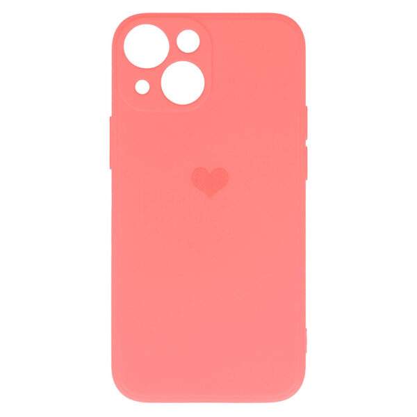 Vennus Silicone Heart Case do Iphone 14 Plus wzór 1 koralowy - obrazek 4