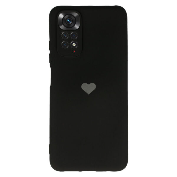 Vennus Silicone Heart Case do Xiaomi Redmi Note 11 Pro/Note 11 Pro 5G wzór 1 czarny - obrazek 2