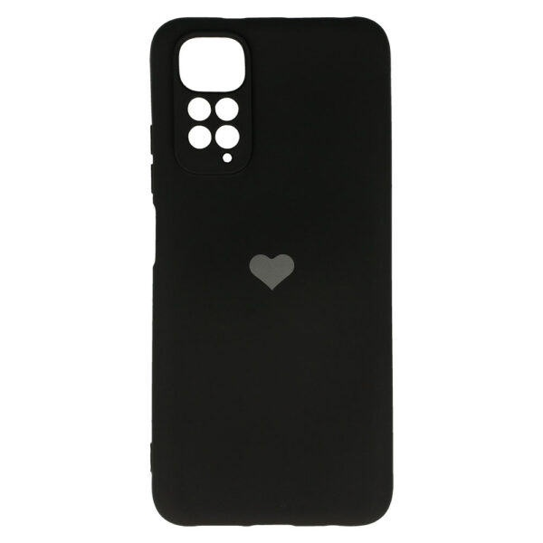 Vennus Silicone Heart Case do Xiaomi Redmi Note 11 Pro/Note 11 Pro 5G wzór 1 czarny - obrazek 4