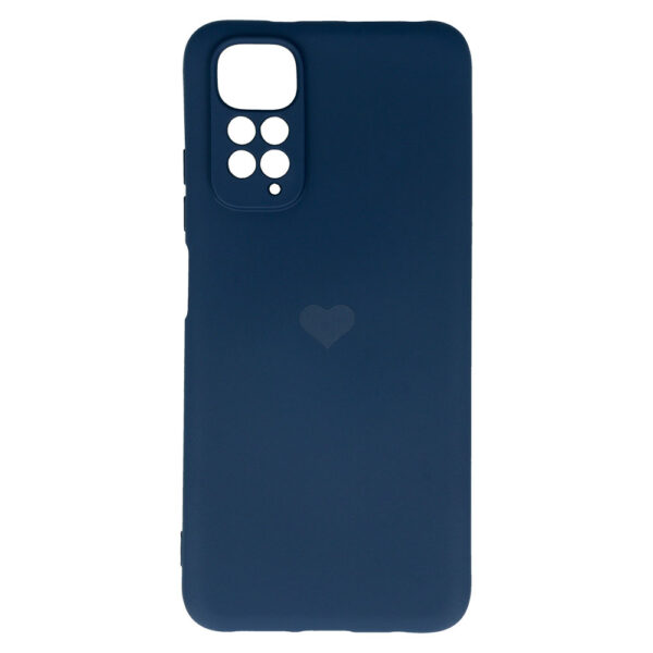 Vennus Silicone Heart Case do Xiaomi Redmi Note 11 Pro/Note 11 Pro 5G wzór 1 granatowy - obrazek 4