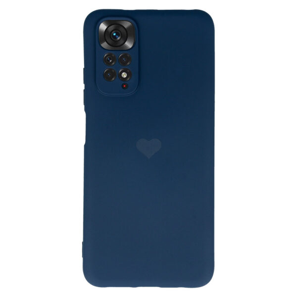 Vennus Silicone Heart Case do Xiaomi Redmi Note 11 Pro/Note 11 Pro 5G wzór 1 granatowy - obrazek 2