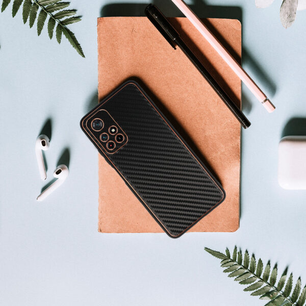 TEL PROTECT Leather Carbon Case do Xiaomi Redmi Note 11 5G/Note 11S 5G/Poco M4 Pro 5G Czarny - obrazek 6