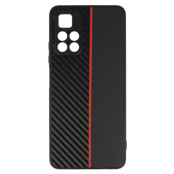 Tel Protect CARBON Case do Xiaomi Redmi Note 11 5G/Note 11S 5G/Poco M4 Pro 5G Czarny z czerwonym paskiem - obrazek 2