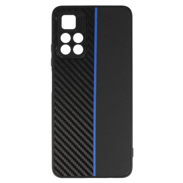 Tel Protect CARBON Case do Xiaomi Redmi Note 11 5G/Note 11S 5G/Poco M4 Pro 5G Czarny z niebieskim paskiem - obrazek 2