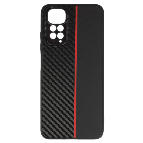 Tel Protect CARBON Case do Xiaomi Redmi Note 11 Pro/Note 11 Pro 5G Czarny z czerwonym paskiem - obrazek 2