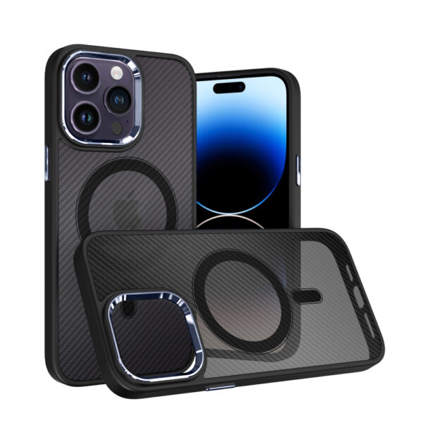 Tel Protect Magnetic Carbon Case do Iphone 11 Czarno-fioletowy - obrazek 4