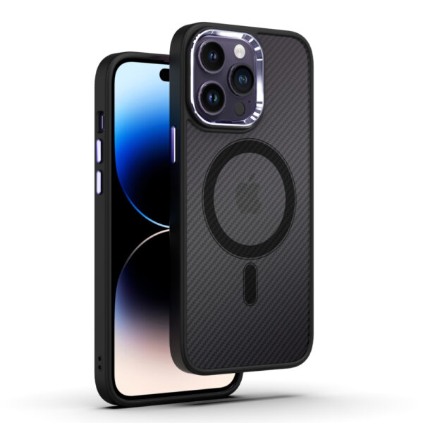 Tel Protect Magnetic Carbon Case do Iphone 11 Czarno-fioletowy - obrazek 7