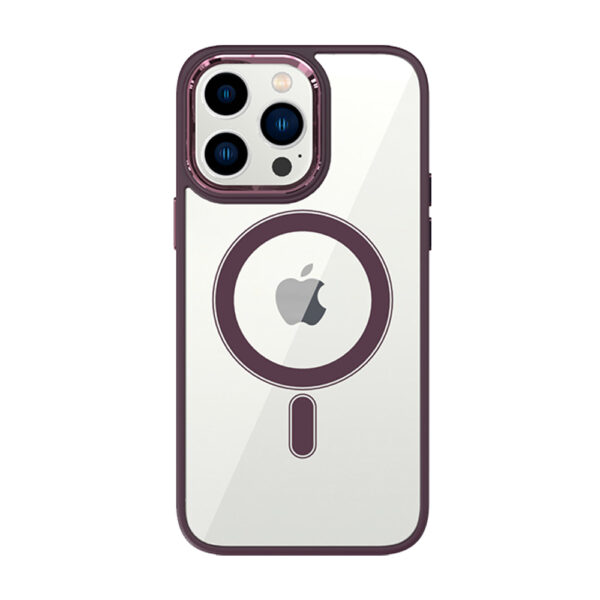 Tel Protect Magnetic Clear Case do Iphone 11 Wiśniowy - obrazek 2