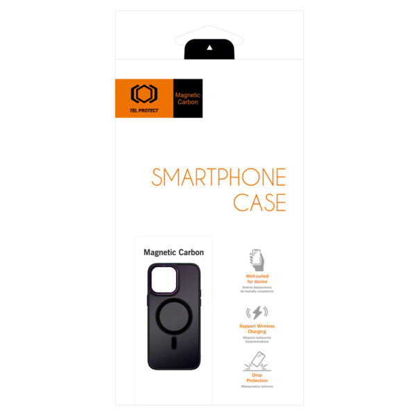 Tel Protect Magnetic Carbon Case do Iphone 11 Czarno-fioletowy - obrazek 9