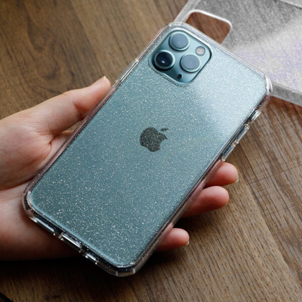 Crystal Glitter Case do Iphone 15 Pro Max Srebrny - obrazek 10