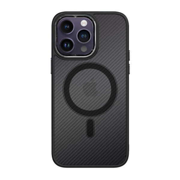 Tel Protect Magnetic Carbon Case do Iphone 15 Pro Czarny - obrazek 2