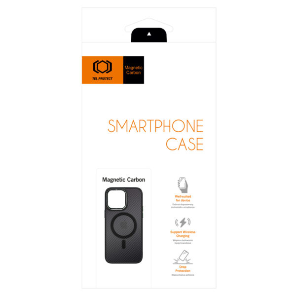 Tel Protect Magnetic Carbon Case do Iphone 15 Pro Czarny - obrazek 9