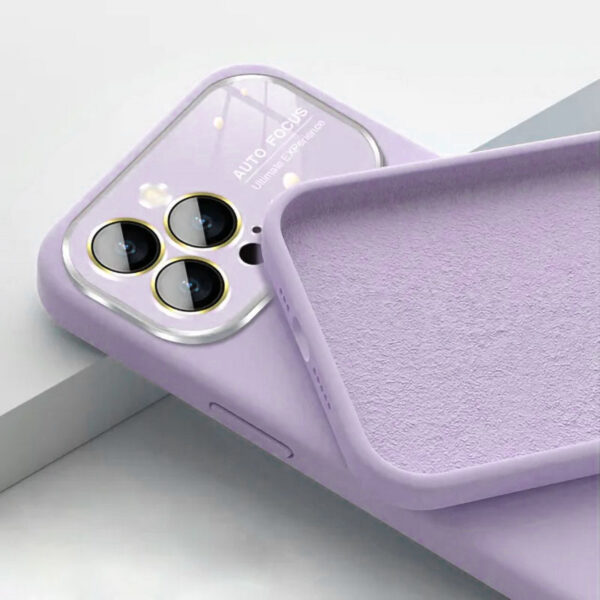 Soft Silicone Lens Case do Iphone 11 jasnofioletowy - obrazek 2