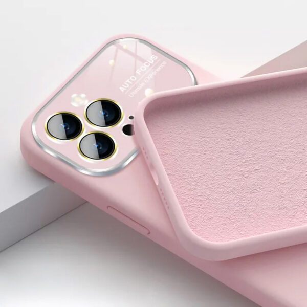 Soft Silicone Lens Case do Iphone 11 jasnoróżowy - obrazek 2