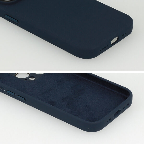 Tel Protect Lichi Soft Case do Iphone 12 granatowy - obrazek 4