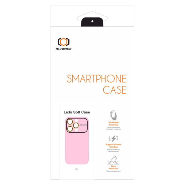 Tel Protect Lichi Soft Case do Iphone 13 Pro Max jasnoróżowy - obrazek 6