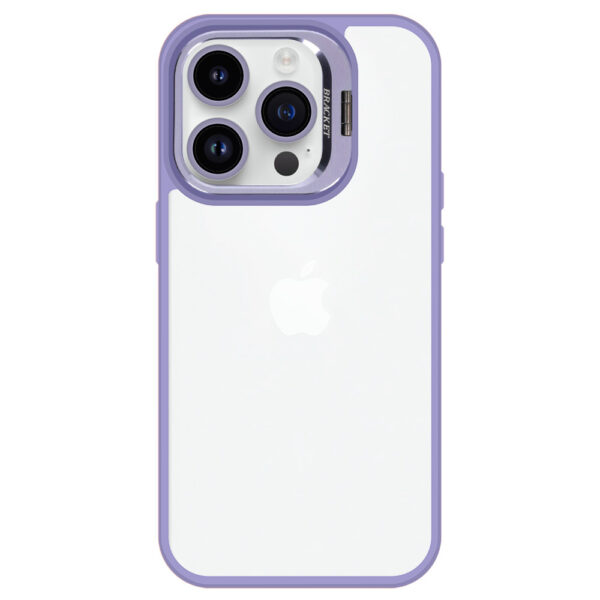 Tel Protect Kickstand case + szkło na aparat (lens) do Iphone 11 Pro jasnofioletowy - obrazek 3