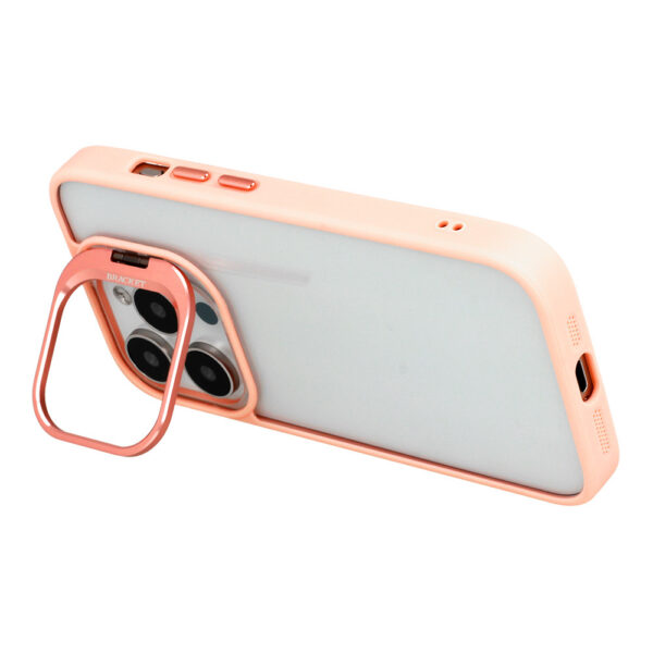 Tel Protect Kickstand case + szkło na aparat (lens) do Iphone 11 Pro jasnoróżowy - obrazek 6