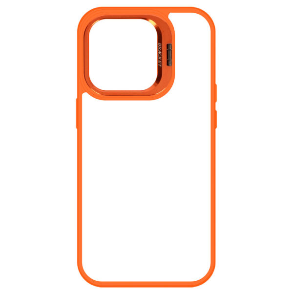 Tel Protect Kickstand case + szkło na aparat (lens) do Iphone 12 Pro Max pomarańczowy - obrazek 5