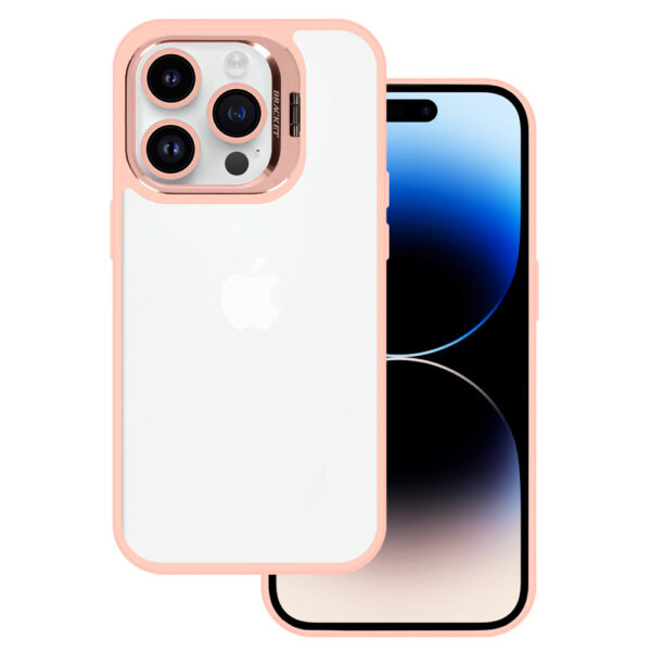 Tel Protect Kickstand case + szkło na aparat (lens) do Iphone 11 Pro jasnoróżowy - obrazek 2