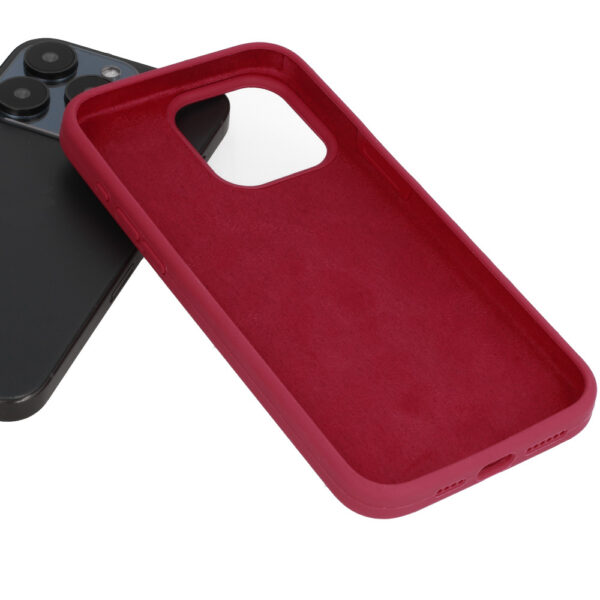 Silicone Lite Case do Motorola Moto E22/E22i bordowy - obrazek 4