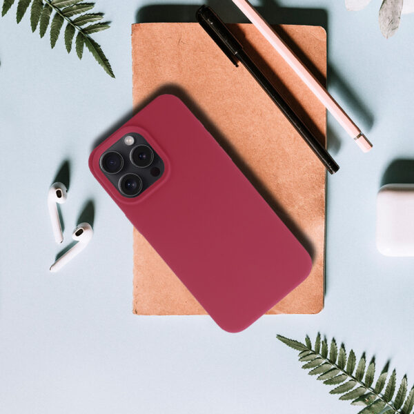 Silicone Lite Case do Xiaomi Redmi 9A bordowy - obrazek 6