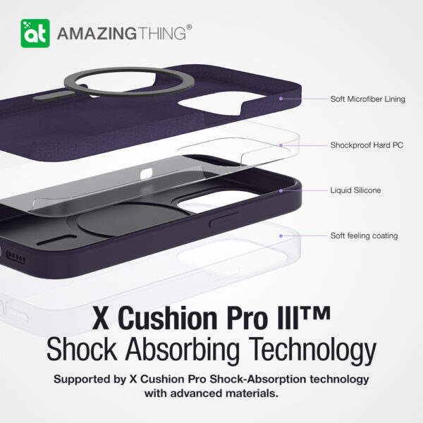 Amazing Thing Etui Smoothie Magsafe Case 8FT IP146.7PSMPU do Iphone 14 Pro Max fioletowy - obrazek 5