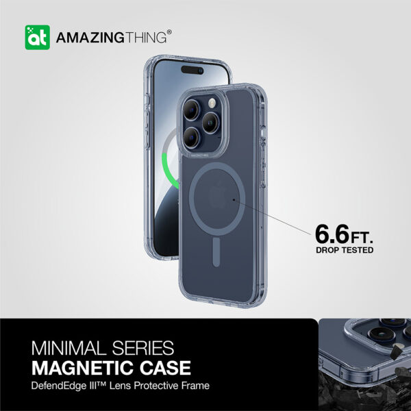 Amazing Thing Etui Minimal Magsafe Case 6.6FT IP156.7PMMINBU do Iphone 15 Pro Max niebieski - obrazek 8