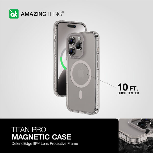 Amazing Thing Etui Titan Pro Magsafe Case 10FT IP156.1PTMGY do Iphone 15 Pro tytan - obrazek 9