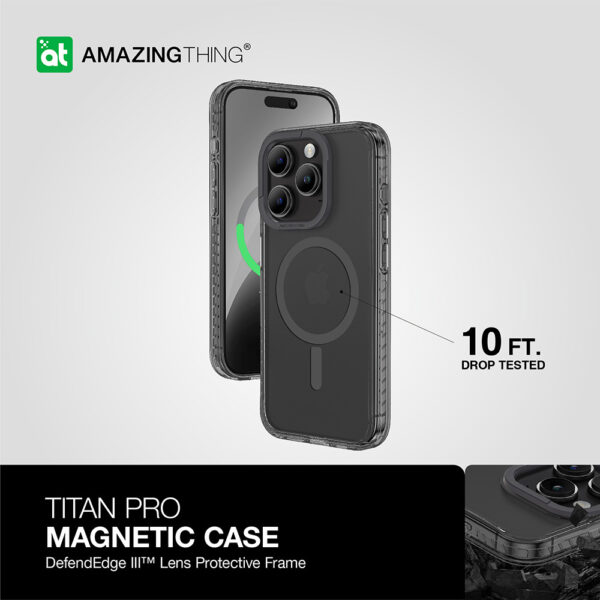 Amazing Thing Etui Titan Pro Magsafe Case 10FT IP156.1PTMBK do Iphone 15 Pro czarny - obrazek 9