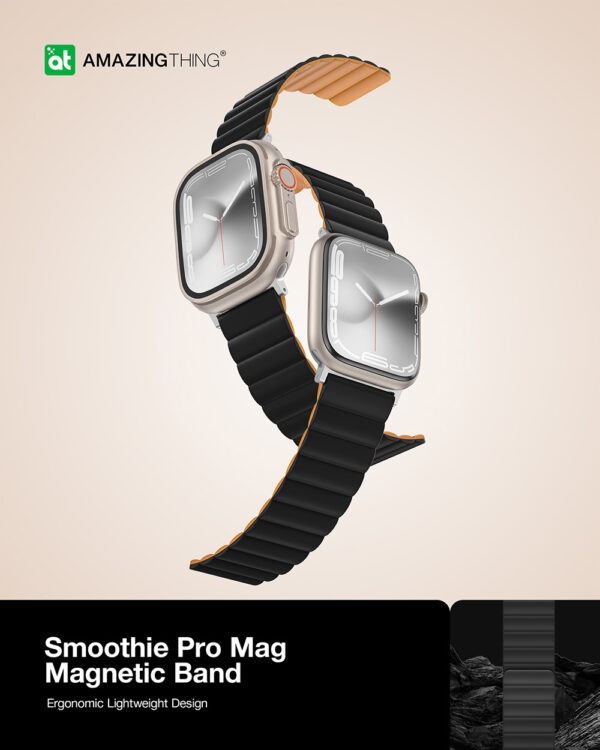 Amazing Thing Pasek Smoothie Mag AWSPMBO do Apple Watch 49/45/41 czarny - obrazek 9