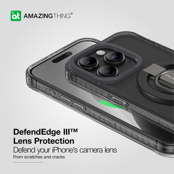 Amazing Thing Etui Titan Pro Mag Ring Grip Case 10FT IP156.1PTRBK do Iphone 15 Pro czarny - obrazek 4