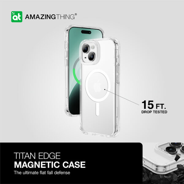 Amazing Thing Etui Titan Edge Mag Case 15FT IP156.1TEMCL do Iphone 15 przezroczysty - obrazek 8