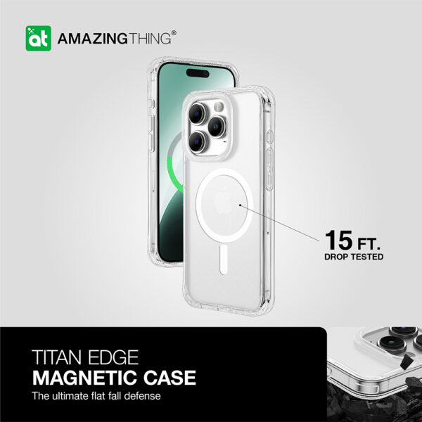 Amazing Thing Etui Titan Edge Mag Case 15FT IP156.7PTEMCL do Iphone 15 Pro Max przezroczysty - obrazek 8