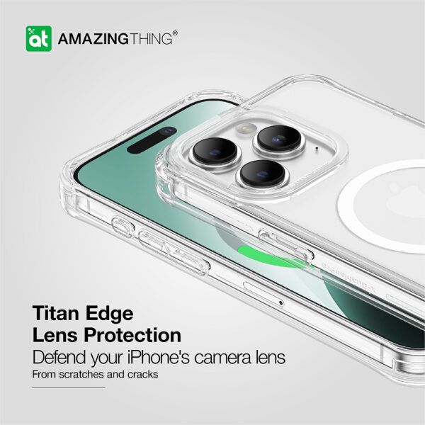 Amazing Thing Etui Titan Edge Mag Case 15FT IP156.7PTEMCL do Iphone 15 Pro Max przezroczysty - obrazek 5