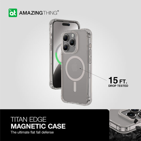 Amazing Thing Etui Titan Edge Mag Case 15FT IP156.7PTEMGY do Iphone 15 Pro Max tytan - obrazek 9