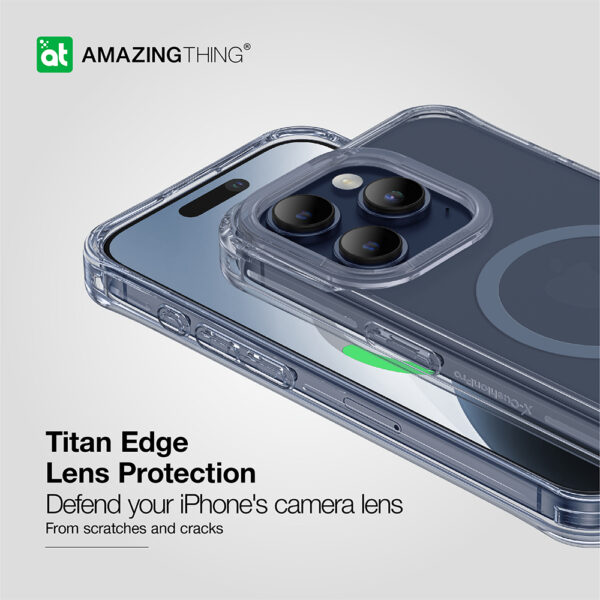 Amazing Thing Etui Titan Edge Mag Case 15FT IP156.1PTEMBU do Iphone 15 Pro granatowy - obrazek 5