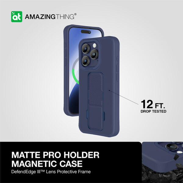 Amazing Thing Etui Matte Pro Mag Case 12FT IP156.1PMPBU do Iphone 15 Pro granatowy - obrazek 8