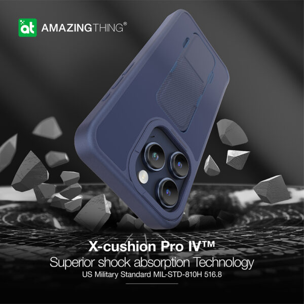 Amazing Thing Etui Matte Pro Mag Case 12FT IP156.1PMPBU do Iphone 15 Pro granatowy - obrazek 9