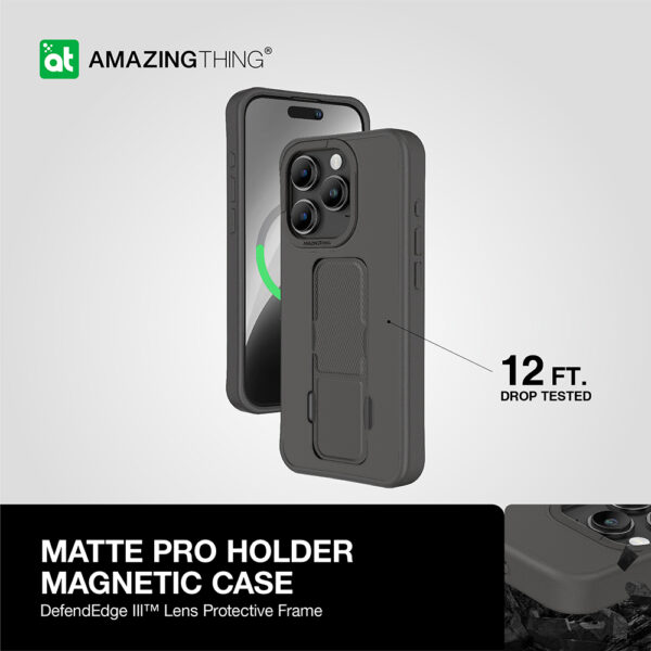 Amazing Thing Etui Matte Pro Mag Case 12FT IP156.1PMPBK do Iphone 15 Pro czarny - obrazek 9