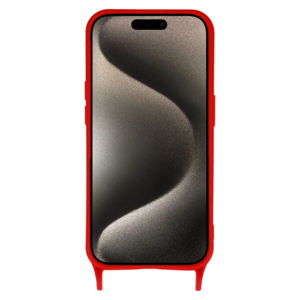 Strap Silicone Case do Iphone 13 Pro Max wzór 2 czerwony - obrazek 3