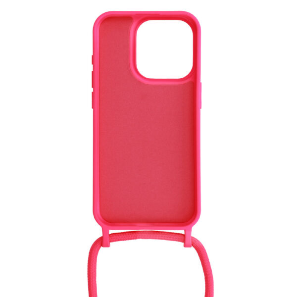 Strap Silicone Case do Iphone 13 Pro Max wzór 1 różowy - obrazek 3