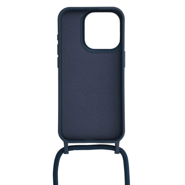 Strap Silicone Case do Iphone 15 Plus wzór 1 granatowy - obrazek 3