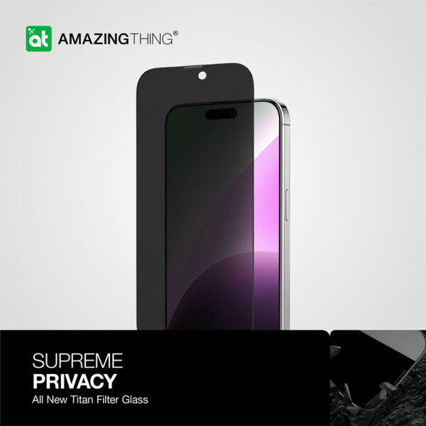 Amazing Thing Hartowane szkło Titan Privacy Glass IP156.1PRCFGLA do Iphone 15 - obrazek 4