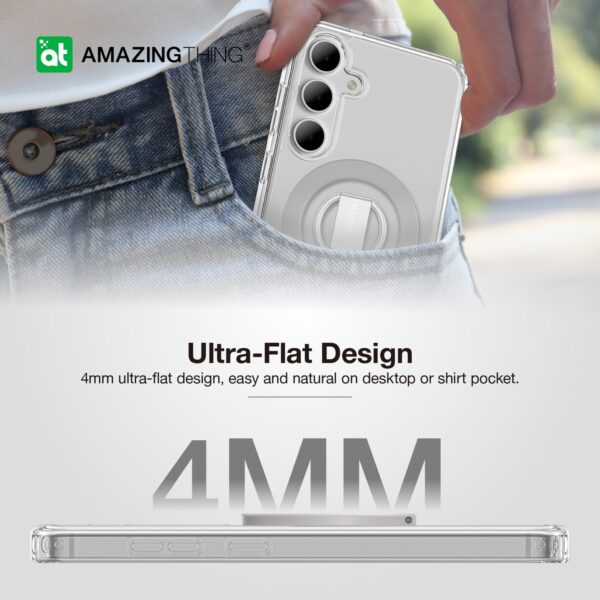 Amazing Thing Etui Minimal Magsafe Grip Ring Case S24PMRMINCL do Samsung Galaxy S24 Plus przezroczysty - obrazek 7