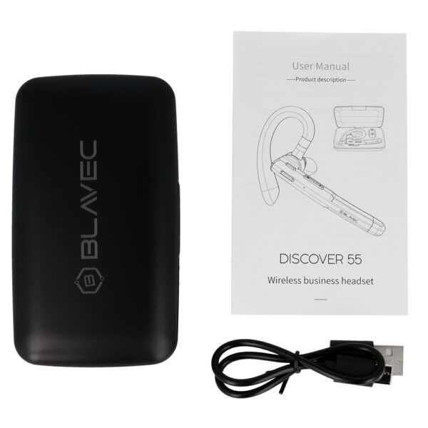 Blavec Słuchawka Bluetooth Discover 55 + power bank (BHDI55-B) czarna - obrazek 7