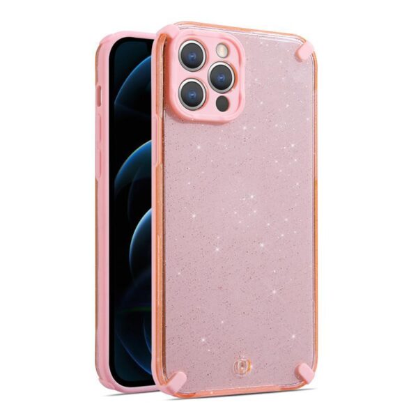 Armor Glitter Case do Iphone 12 Pro różowy