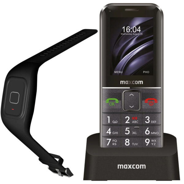 Telefon - MAXCOM MM 735 + opaska SOS CZARNY